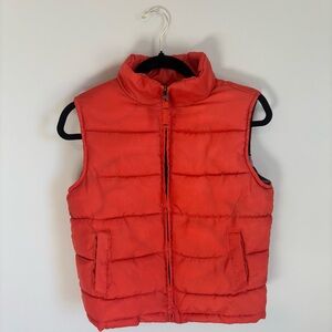 Mens Orange Puffer Vest